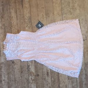 Pink lace dress by IN San Francisco